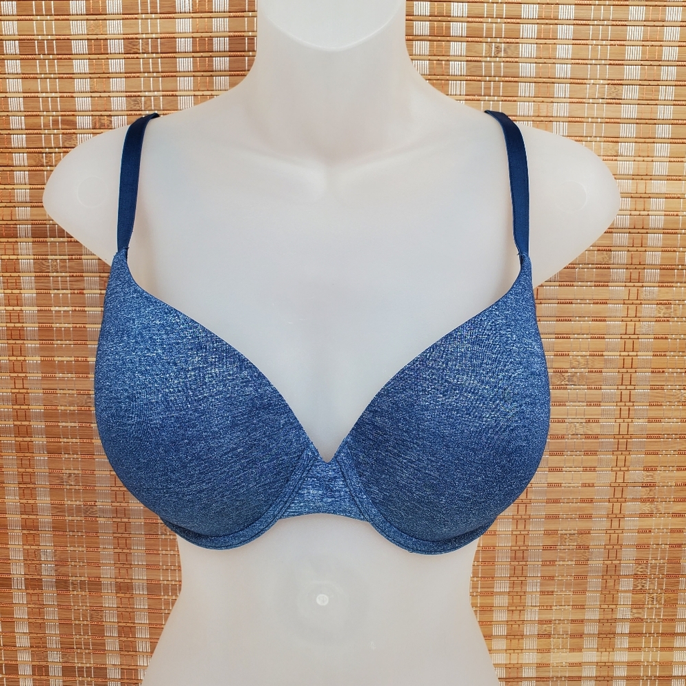 ♡ Victoria's Secret Semi Demi Bra Heather Blue  Size 34DD